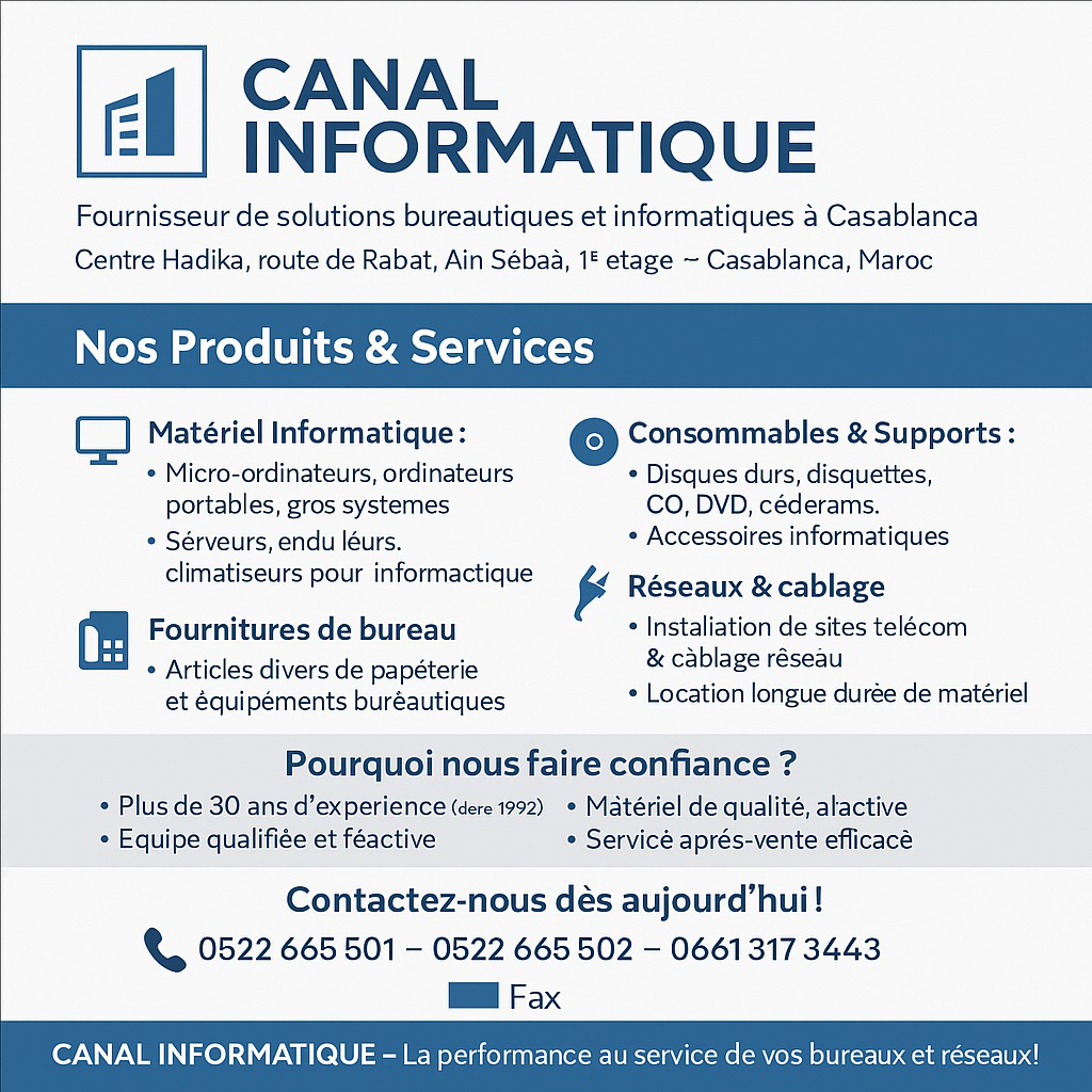 Page Canal Informatique